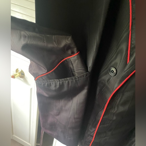 RARE STATE OF MAINE VINTAGE SMOKING JACKET MOIRE PATTERNS L EXCELLENT CONDITION - Picture 2 of 10